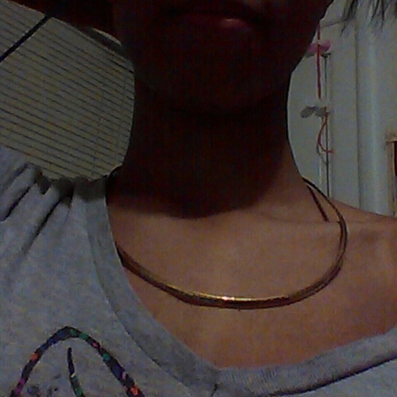 Beautiful Reversible Rounded Gold/Silver Necklace - Picture 3 of 4
