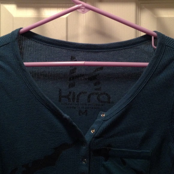 SALE! Darkteal longsleeve tee/thermal shirt - Picture 3 of 4