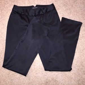 Black satin skinny leg express Editor pant