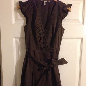 Max and Cleo Brown Ruffled Dress