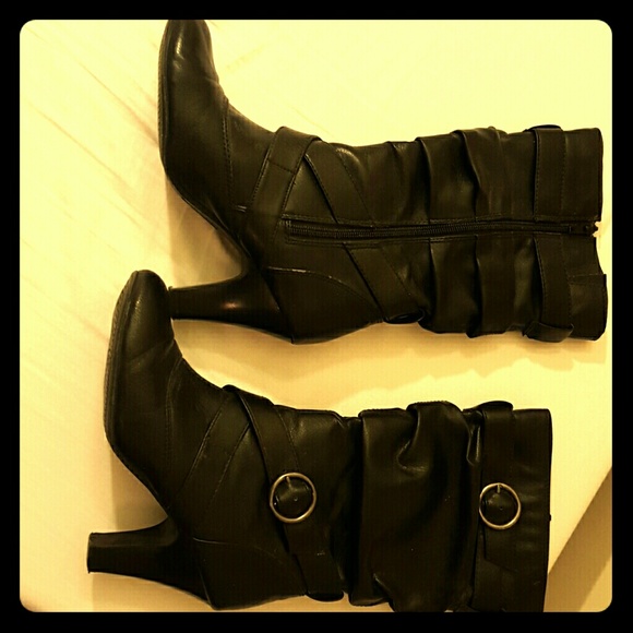 Black Mid-Calf Boots
