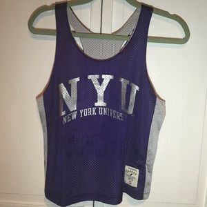NYU women's reversible jersey.