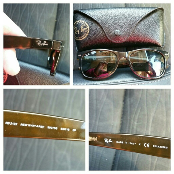 Ray Ban New Wayfarer Tortoise Sunglasses Polorized - Picture 4 of 4