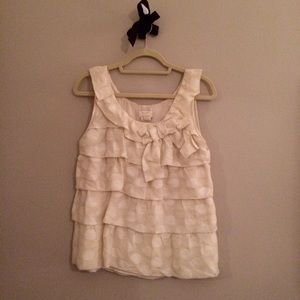 Kate Spade tiered silk and linen top