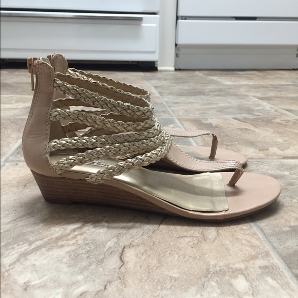 Lucky Brand Nude Demi Wedge Sandals