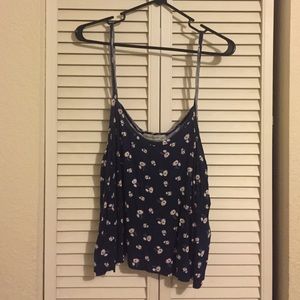 Floral Print Spaghetti Strapped Shirt