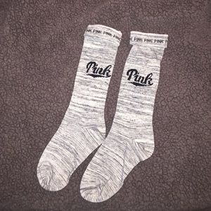Grey PINK socks from Victoria's Secret
