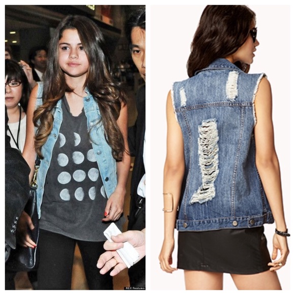✔️SOLD F21 destroyed vest top S Brandy Melville