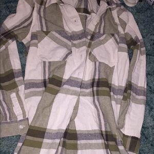 Green flannel dress