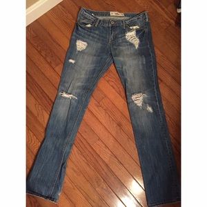 Distressed, Light Wash Hollister Jeans