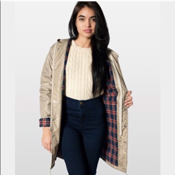 American apparel flannel lined parka