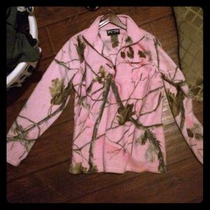 Realtree brand XL female pink fleece/half zip