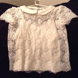 XX size large beautiful white lace blouse