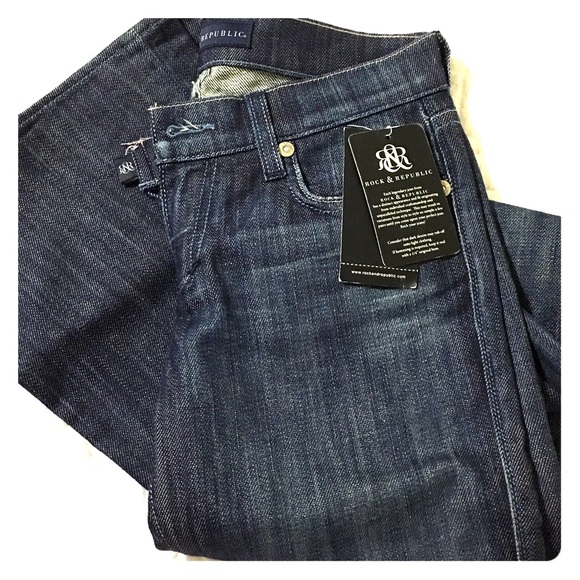 NEW NEVER WORN Rock & Republic dark denim jeans!!!