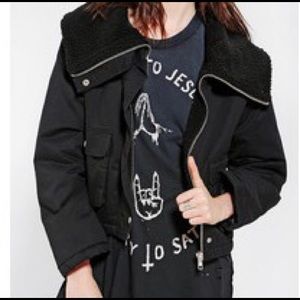 Unif Sherpa lined bomber jacket