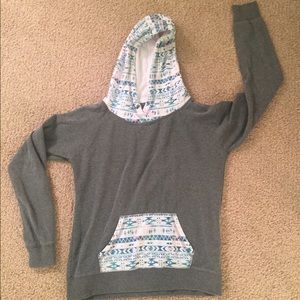 Grey Aztec hoodie