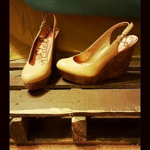 Sam Edelman Nude Wedges