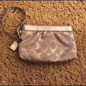Grey coach wristlet