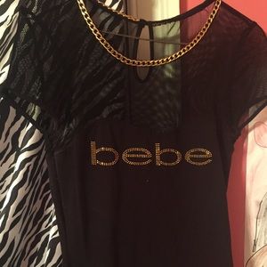 Bebe black sheer top