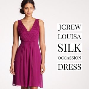 NWT JCrew Louisa Silk Dress, Spiced Wine, 6