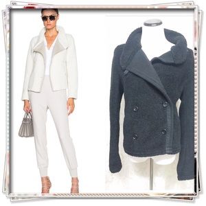 James Perse - Black SHRUNKEN SHERPA JACKET