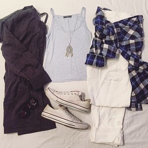 TOP: Brandy Baby Blue Ribbed Tank