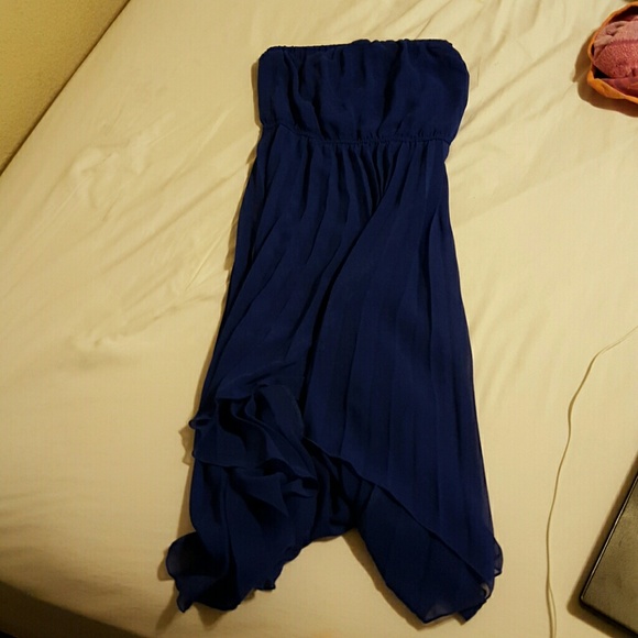 Blue Strapless Dress - Picture 1 of 1