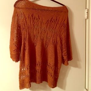 Burnt orange knit top