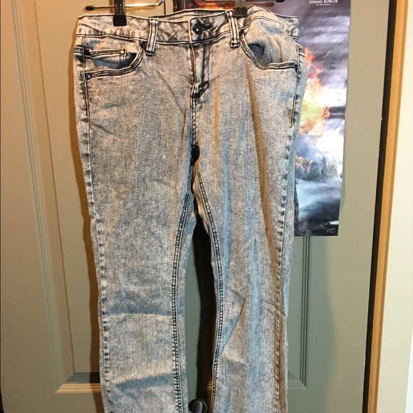 Vanilla Star grey gray acid wash skinny jeans Sz 9 - Picture 1 of 3