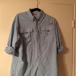 New worn PFG Light blue Fishing Shirt