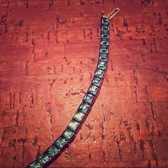 Light blue costume jewelry necklace