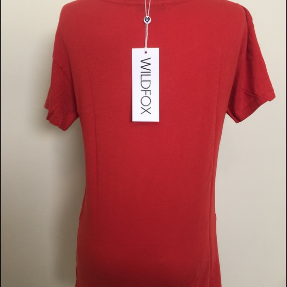NWT Auth Wildfox Break for Weekend Tee T Shirt Red - Picture 3 of 4