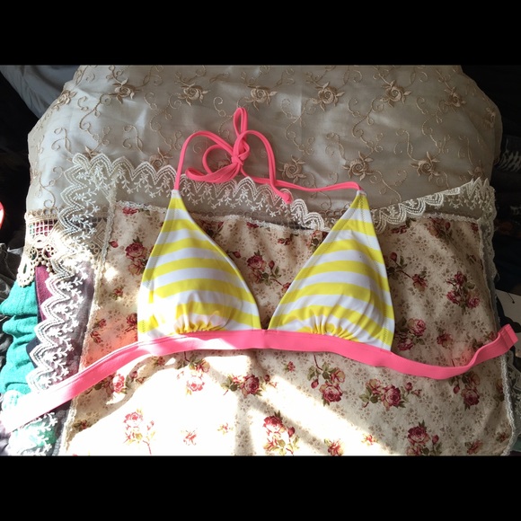 New Victoria secret bikini top yellow s