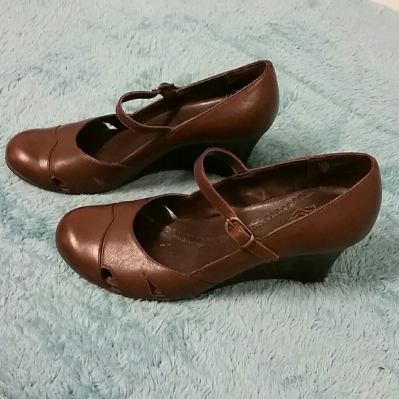 Cute leather wedges