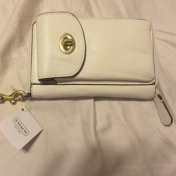 Ivory and gold Coach wallet-- tags still on!