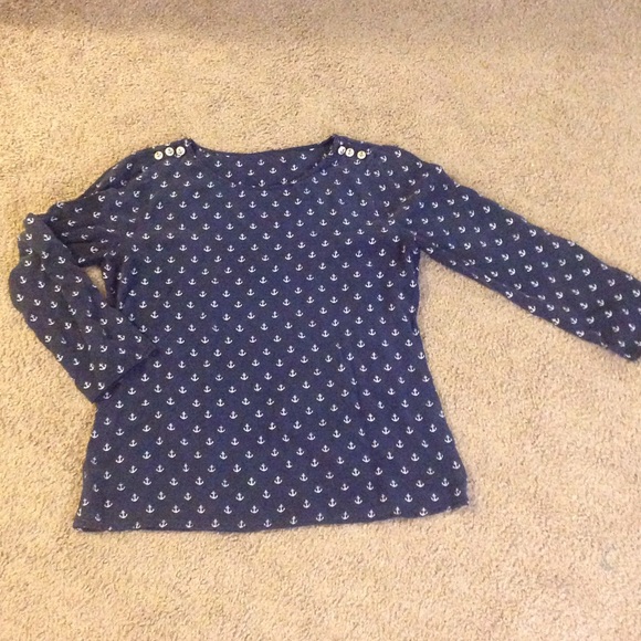 Silk J Crew Anchor Blouse