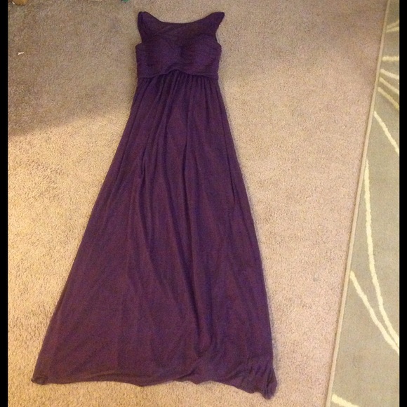 David's Bridal Plum Long Dress