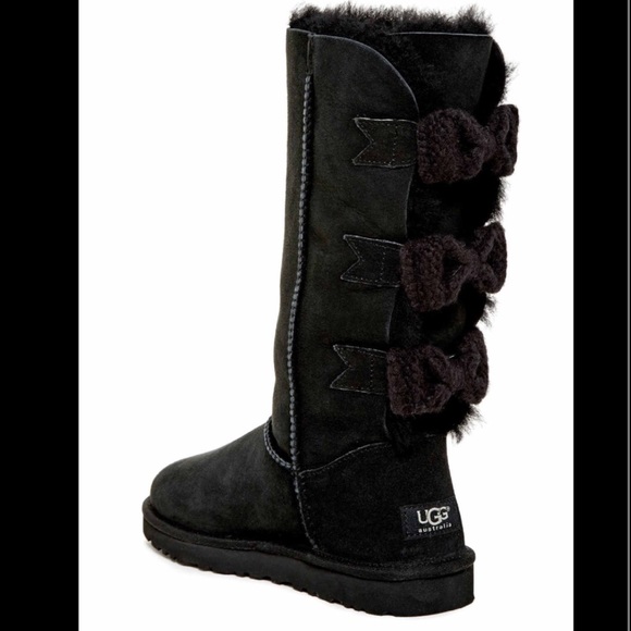 Ugg Tall Bailey Bow Genuine Sheepskin Boot - Picture 2 of 7