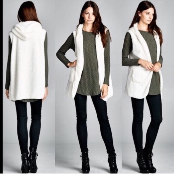 💔LAST ONE💔🏆HOST PICK🏆 Ivory Faux Shearling - Picture 2 of 3