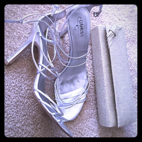 Guess silver stilettos