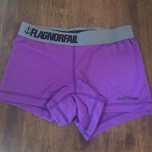 flag nor fail spandex shorts