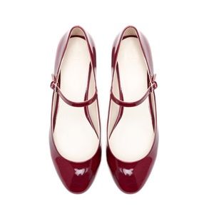 ✨ FLASH SALE ✨ Zara Oxblood Mary Jane Flats