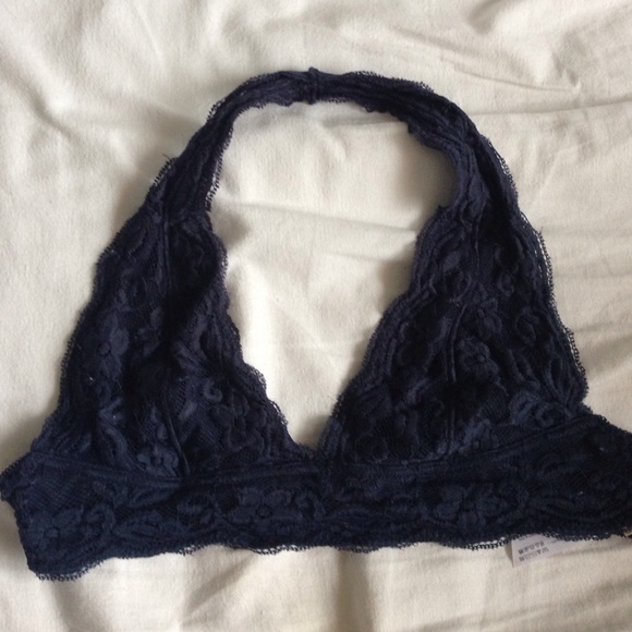 Urban outfitters pins and needles halter bra navy