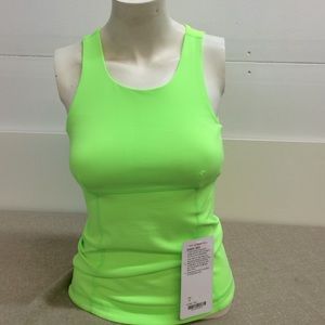 Lululemon neon green swank tank sz 4 nwt 35383
