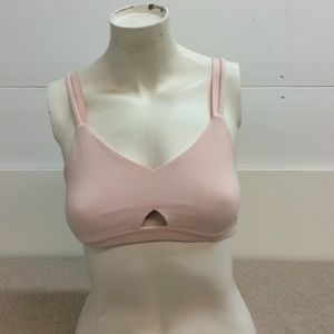 Lululemon pink bra top with sheer back sz 4 34549