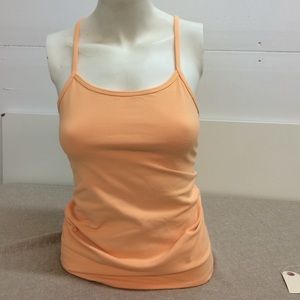 Lululemon orange power y tank sz 4