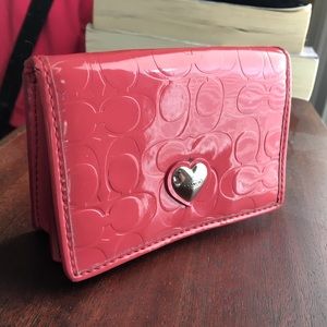 Coach Small Patent Leather Coach Wallet