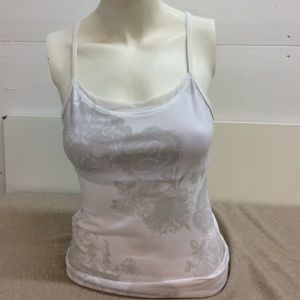 Lululemon white & gray power y tank sz 4