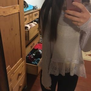 American eagle blush pink long sleeve