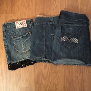 Denim mini skirt bundle